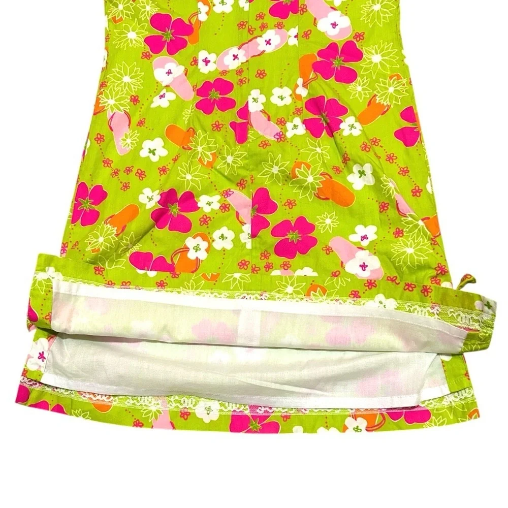 Lilly Pulitzer Rare Vintage Shift Side Bow Floral Sleeveless Dress
